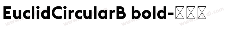 EuclidCircularB bold字体转换